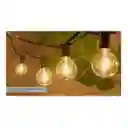 Guirnalda De Luces Led Exterior + Panel Solar