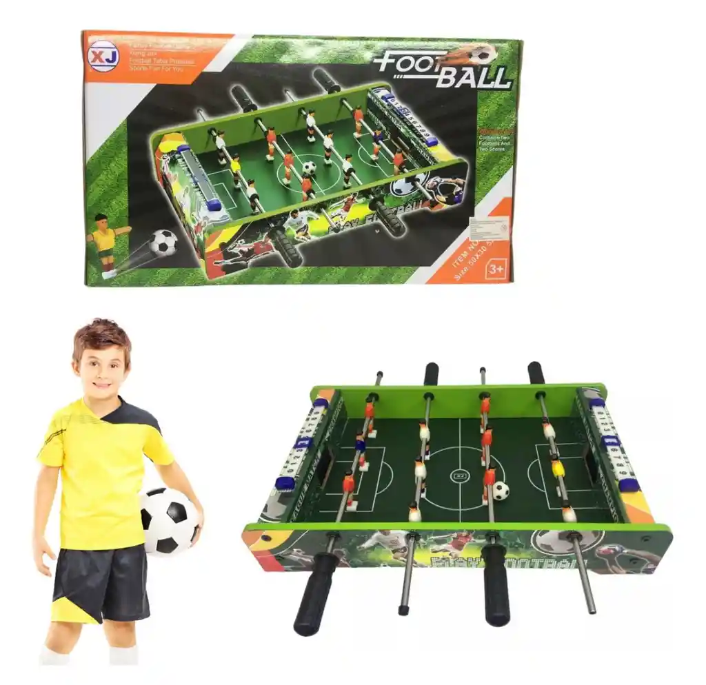 Futbolín Niños Mesa De Juego Football 50x 30,5 Cm Familiar