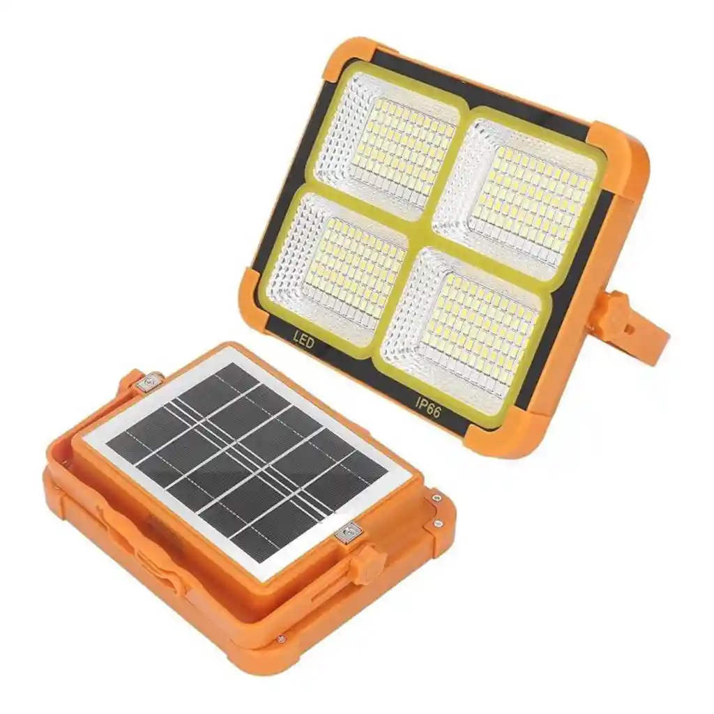 Luz De Inundación Solar, Luz Solar Portátil De Trabajo Led 100w Ip66 Con 4 Engranajes Brillo Ajustable Recargable