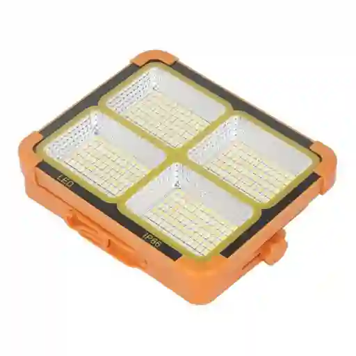 Luz De Inundación Solar, Luz Solar Portátil De Trabajo Led 100w Ip66 Con 4 Engranajes Brillo Ajustable Recargable