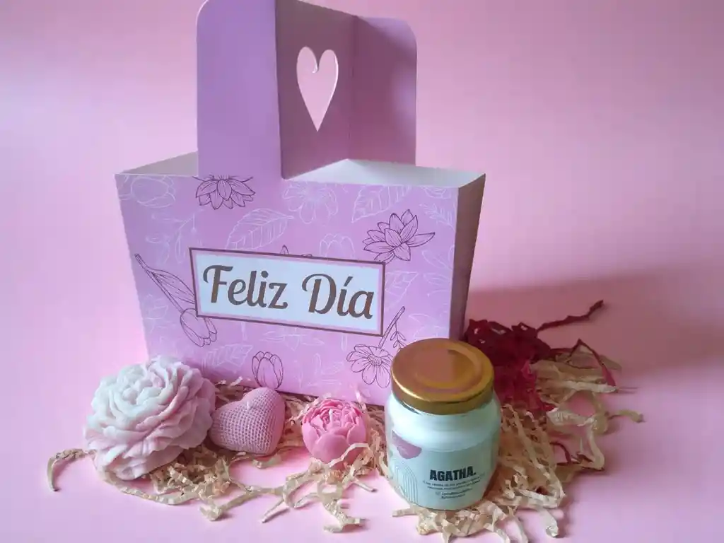 Caja Regalo De Velas Feliz Día - Para Mamá