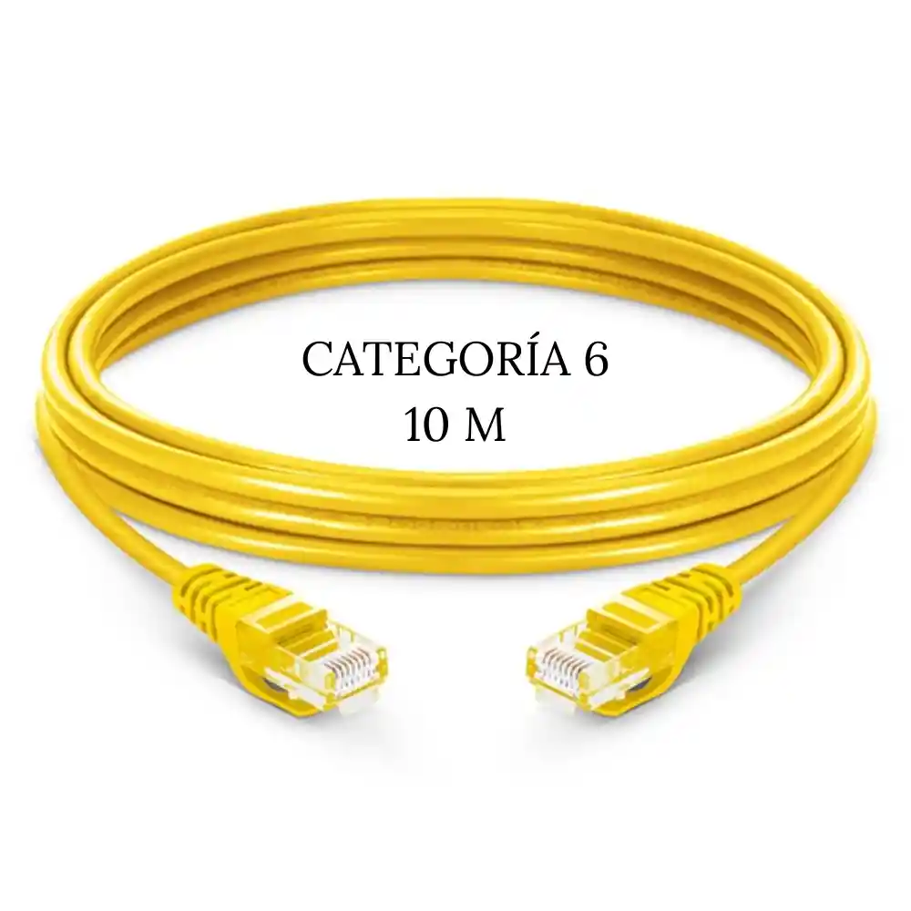 Cable Lan De Internet Cat6e Categoría 6 10 Metros Largo Cable Ethernet Utp 10mt