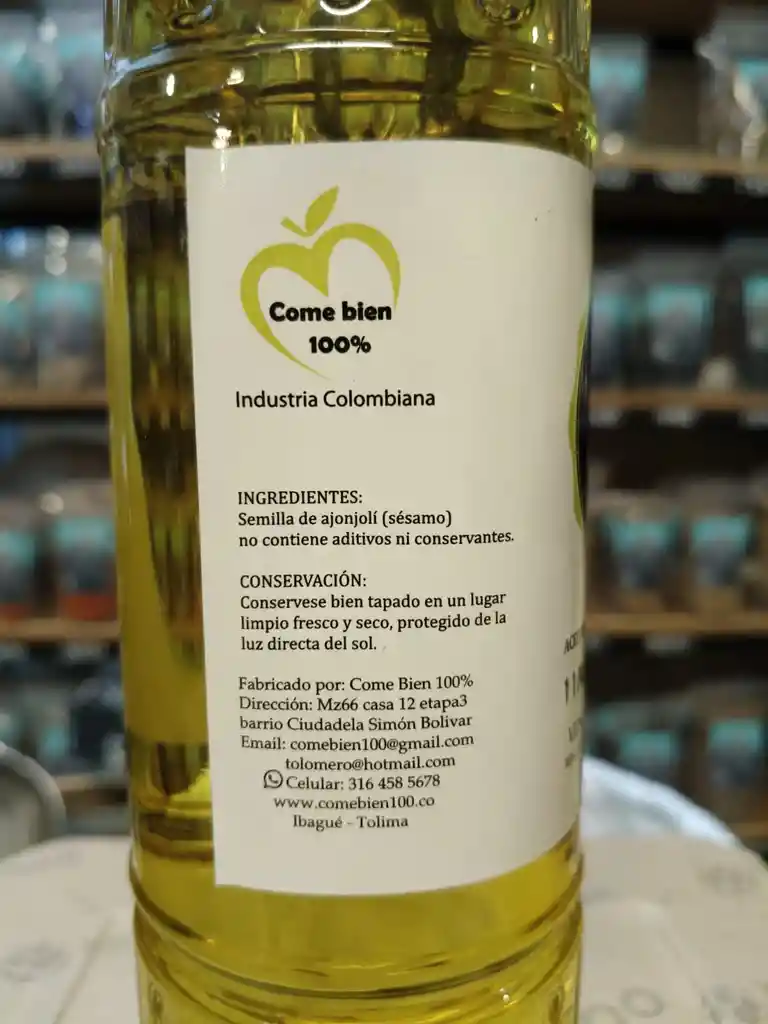 Aceite De Ajonjolí O Sesamo X 1000 Ml