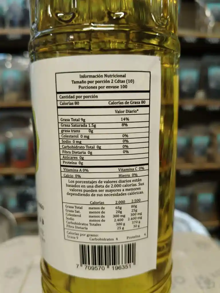 Aceite De Ajonjolí O Sesamo X 1000 Ml