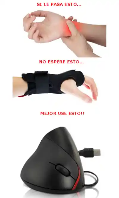 Mouse Inalámbrico + Bluetooth Ergonómico Vertical Harvic