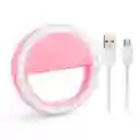 Aro Luz Led Selfie Fotografia Video Recargable Ring Light Rosa