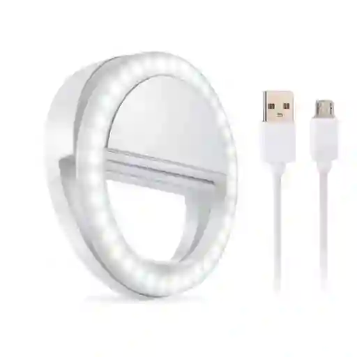 Aro Luz Led Selfie Fotografia Video Recargable Ring Light Blanca