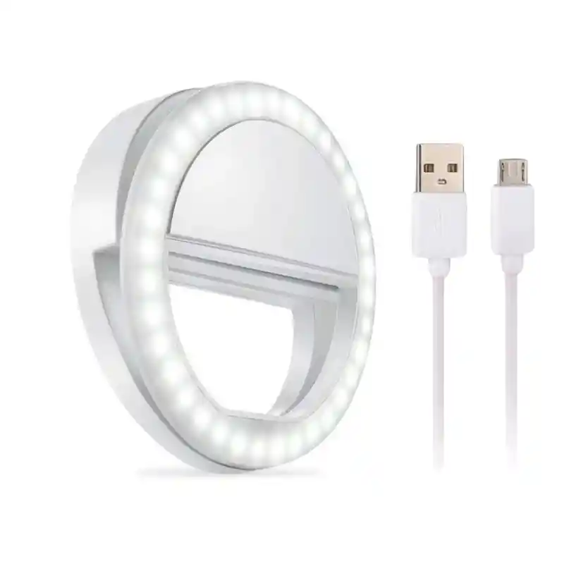 Aro Luz Led Selfie Fotografia Video Recargable Ring Light Blanca