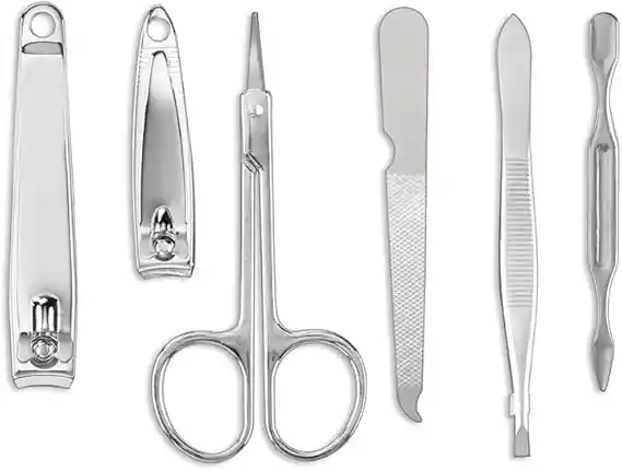 Set Manicure 6 Piezas Inoxidable Pedicure Kit Cortauñas