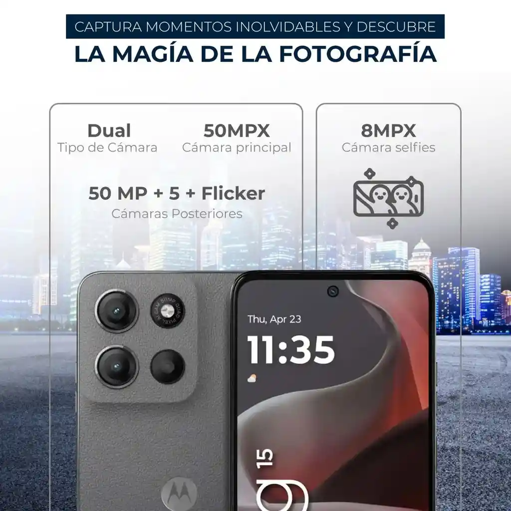Celular Motorola Moto G15 4g Dual Sim 256gb /4gb 6.7, Gris