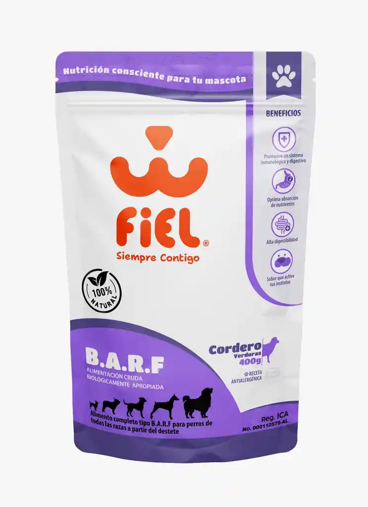 Barf Cordero 400 Gr Fiel