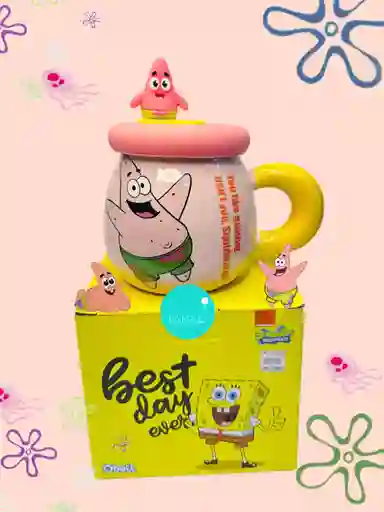 Mug O Taza Con Pitillo Bob Esponja Patricio