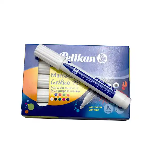 Marcador Grafico 751 Blanco Pelikan X1 Und