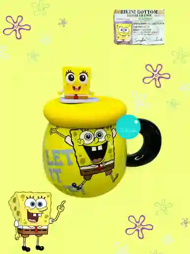 Mug O Taza Con Pitillo Bob Esponja