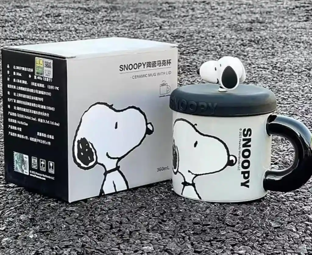 Mug O Taza Snoopy Negro