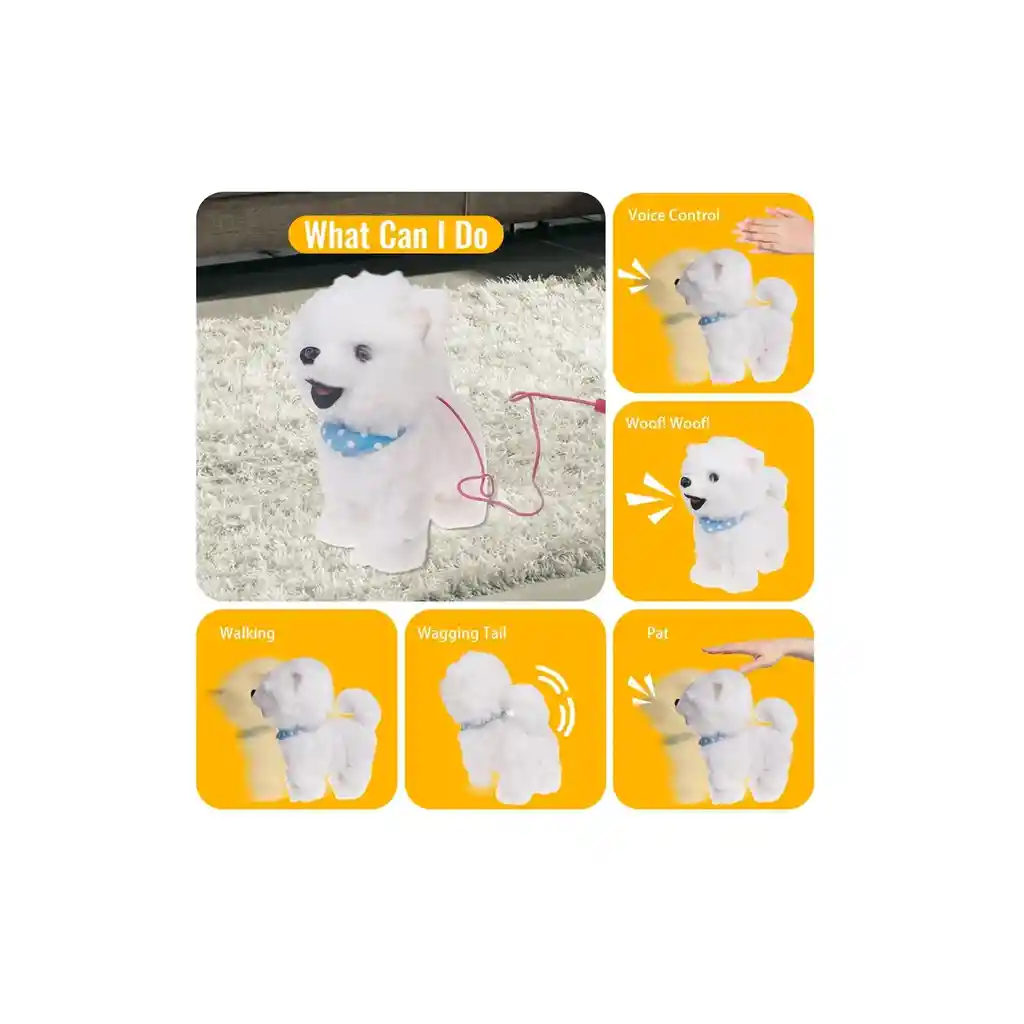Juguete Perro Genérico Ladra Y Camina Mediano - Peluche