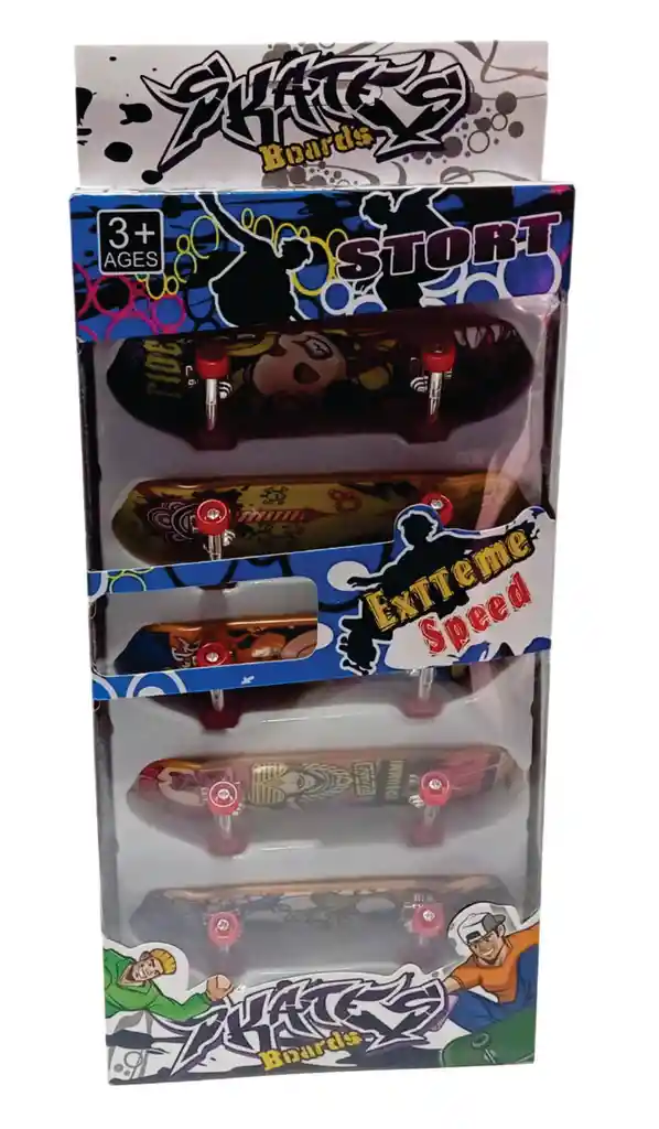 Juguete Mini Patineta De Skate Para Dedos X5und