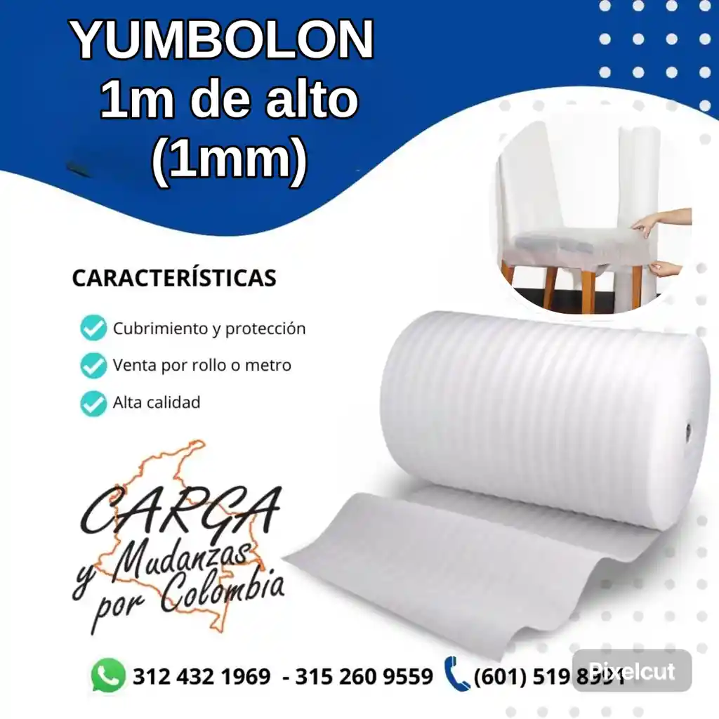 10 Mtrs De Yumbolon 1mtr De Alto Calibre 1mm- Embalaje