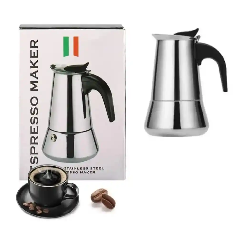 Cafetera Moka Italiana Acero Inoxidable 600ml 12 Tazas