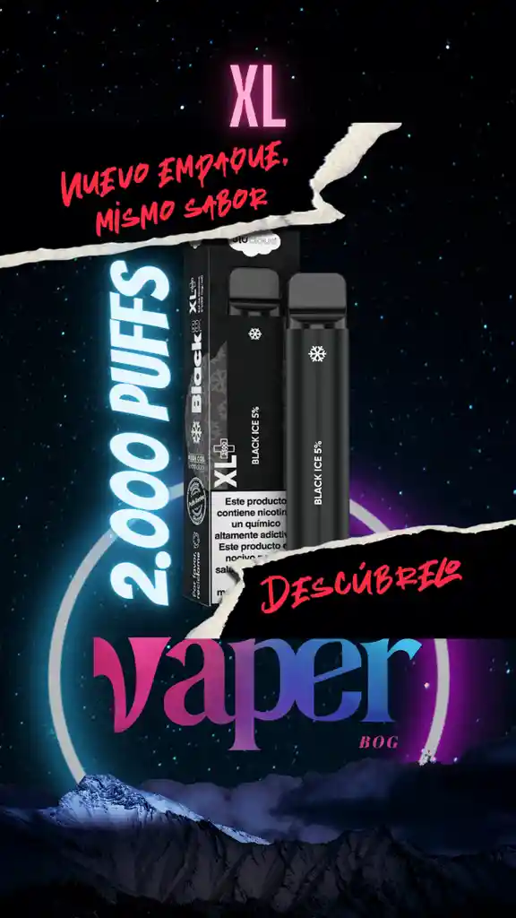 Glucloud Xl Black Ice 2.000 Pffs