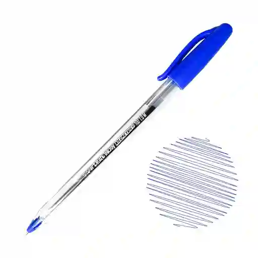 Boligrafo Esfero Azul Con Tapa Kilometrico