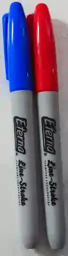 Marcador Permanente Eterna Punta Fina Azul