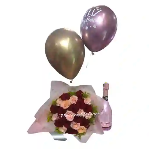 Festeja Con Flores Y Vino