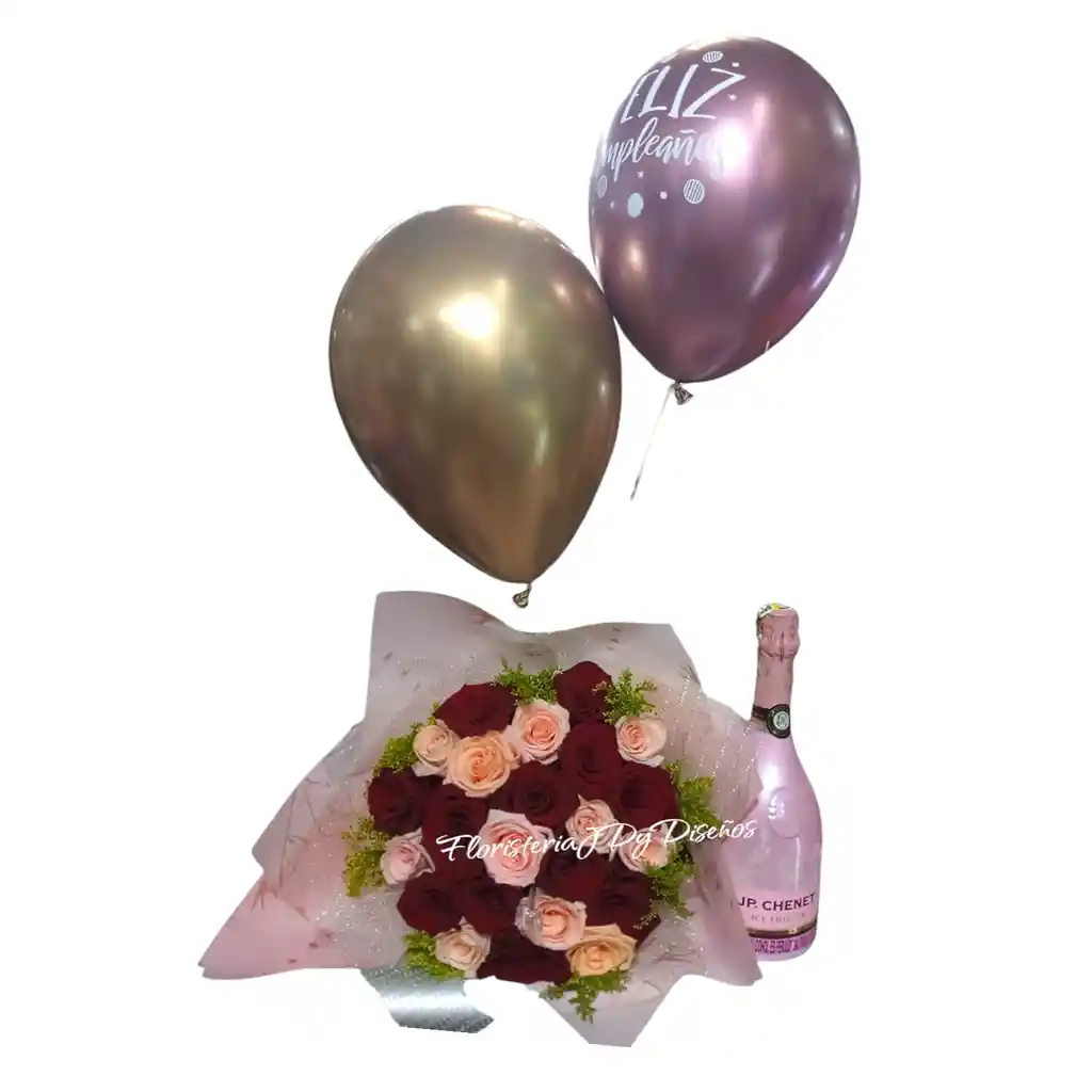 Festeja Con Flores Y Vino