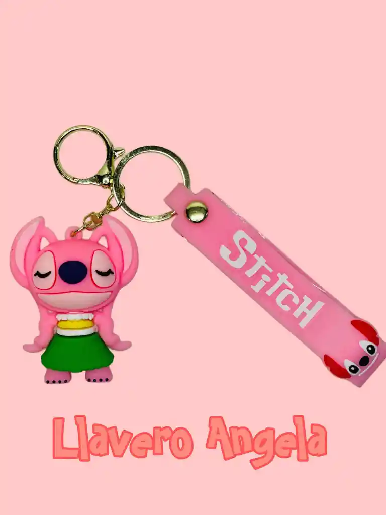 Llavero Silicona Personaje Stitch Angela