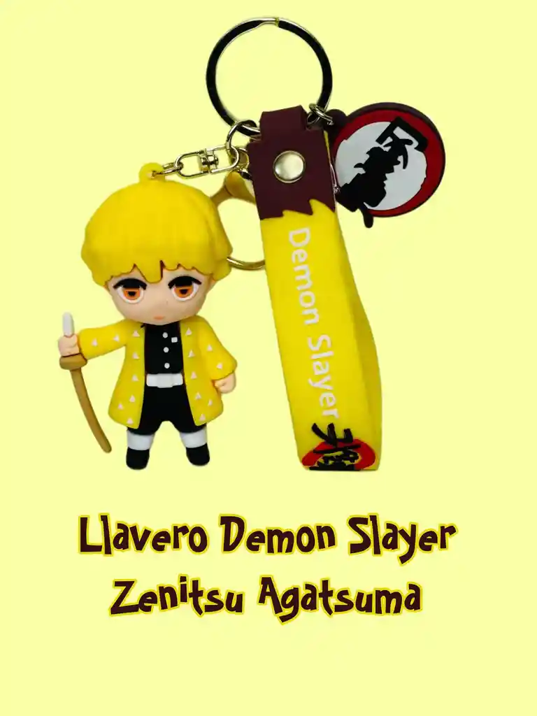 Llavero Silicona Personaje Demon Slayer Zenitsu Agatsuma