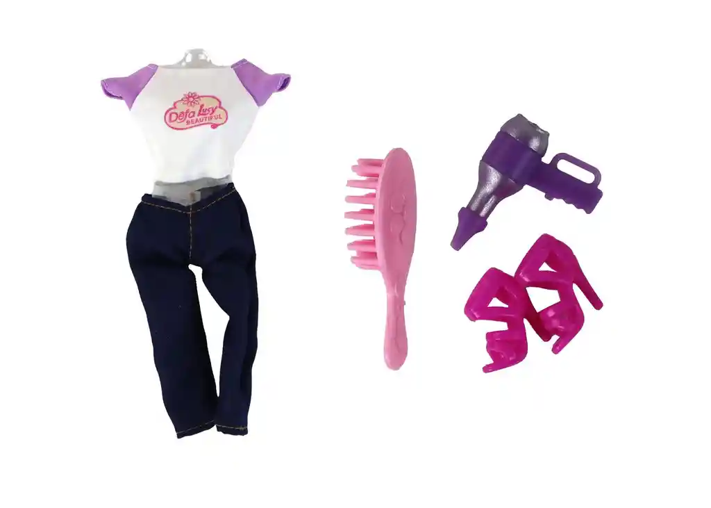 Muñeca Defa Lucy Embarazada + Niña + Bebe Coche Y Accesorios