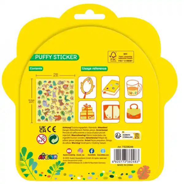 Juego Didáctico De Stickers Animales Brillantes Para Niños