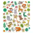 Juego Didáctico De Stickers Animales Brillantes Para Niños