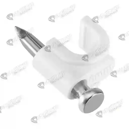 50 Grapas Plásticas Para Cable Coaxial, Red Rg6 6mm