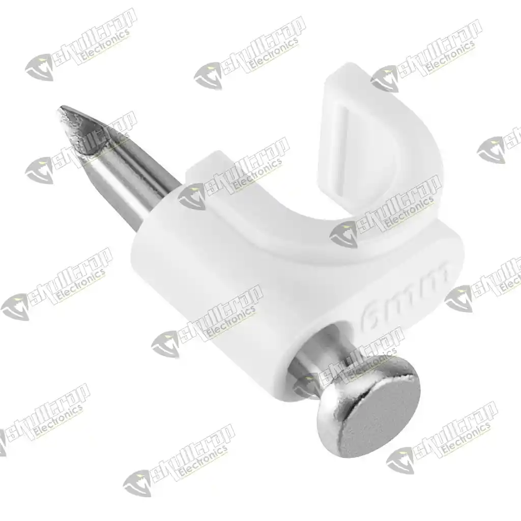 50 Grapas Plásticas Para Cable Coaxial, Red Rg6 6mm