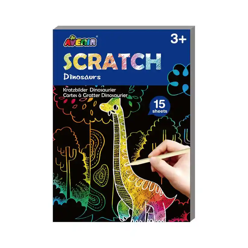 Juego Didáctico De Rasca Y Dibuja Dinosaurios Para Niños