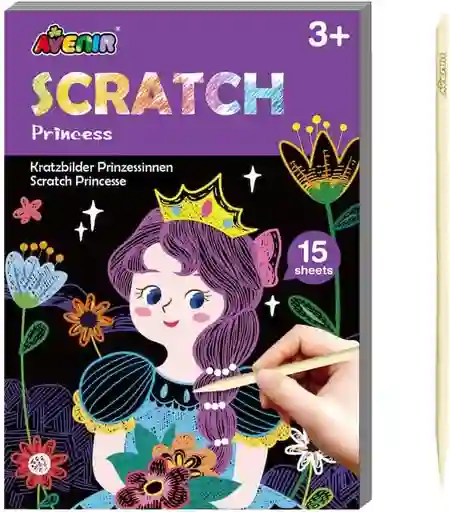Juego Didáctico De Rasca Y Dibuja Princesas Para Niños