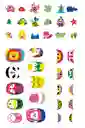 Juego Stickers De Uñas Infantiles Animales Para Niños
