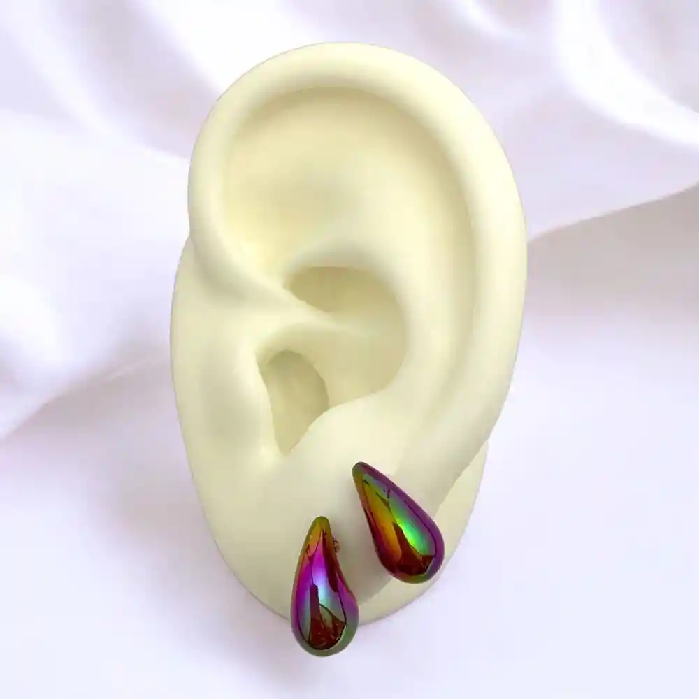 Aretes Gota Chunky Mini (1 Cm)