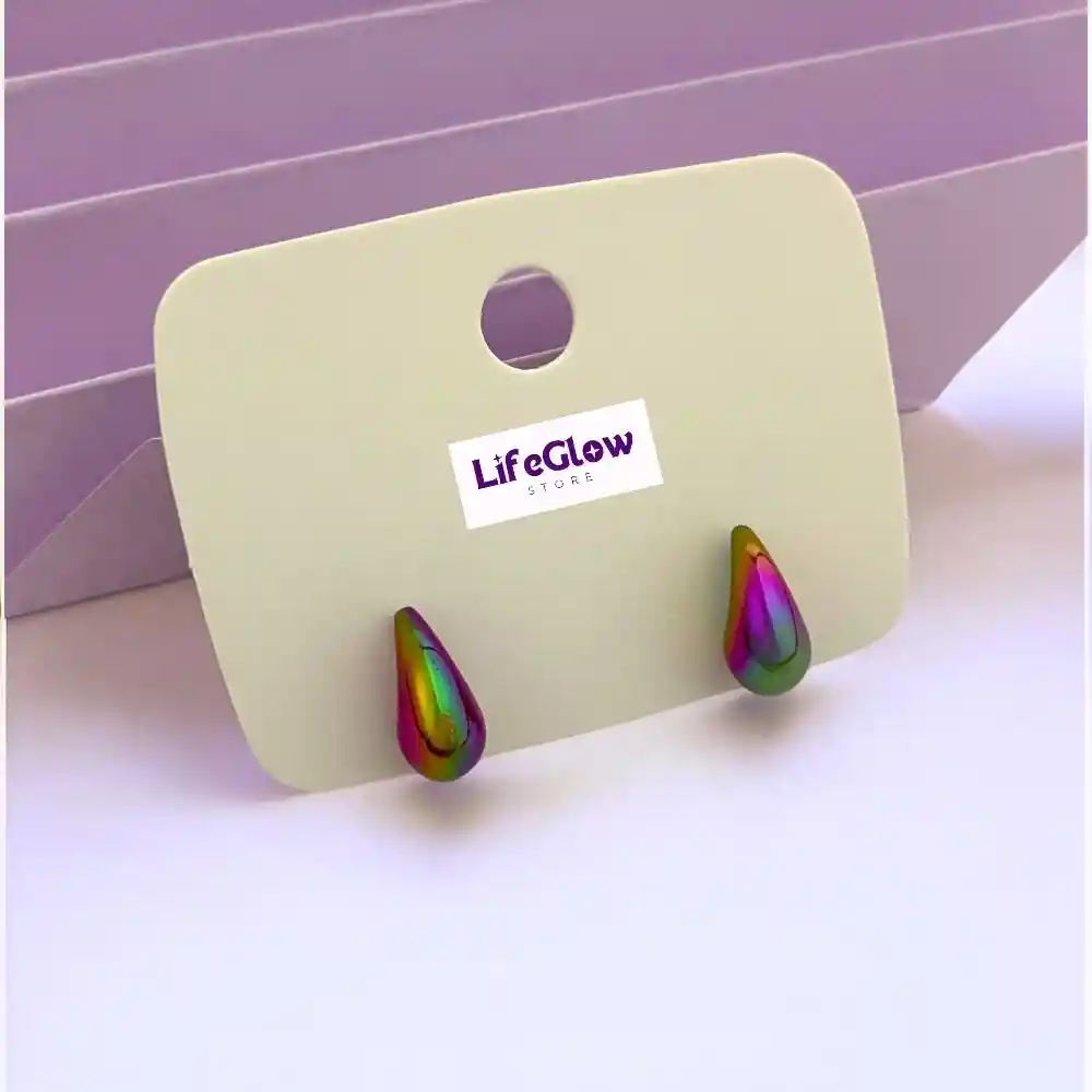 Aretes Gota Chunky Mini (1 Cm)