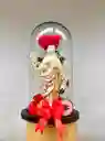 Rosa Preservada Con Virgen Y Luces
