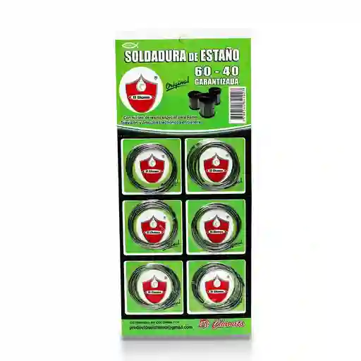 Soldadura Estano Carton 60/40 X Rueda