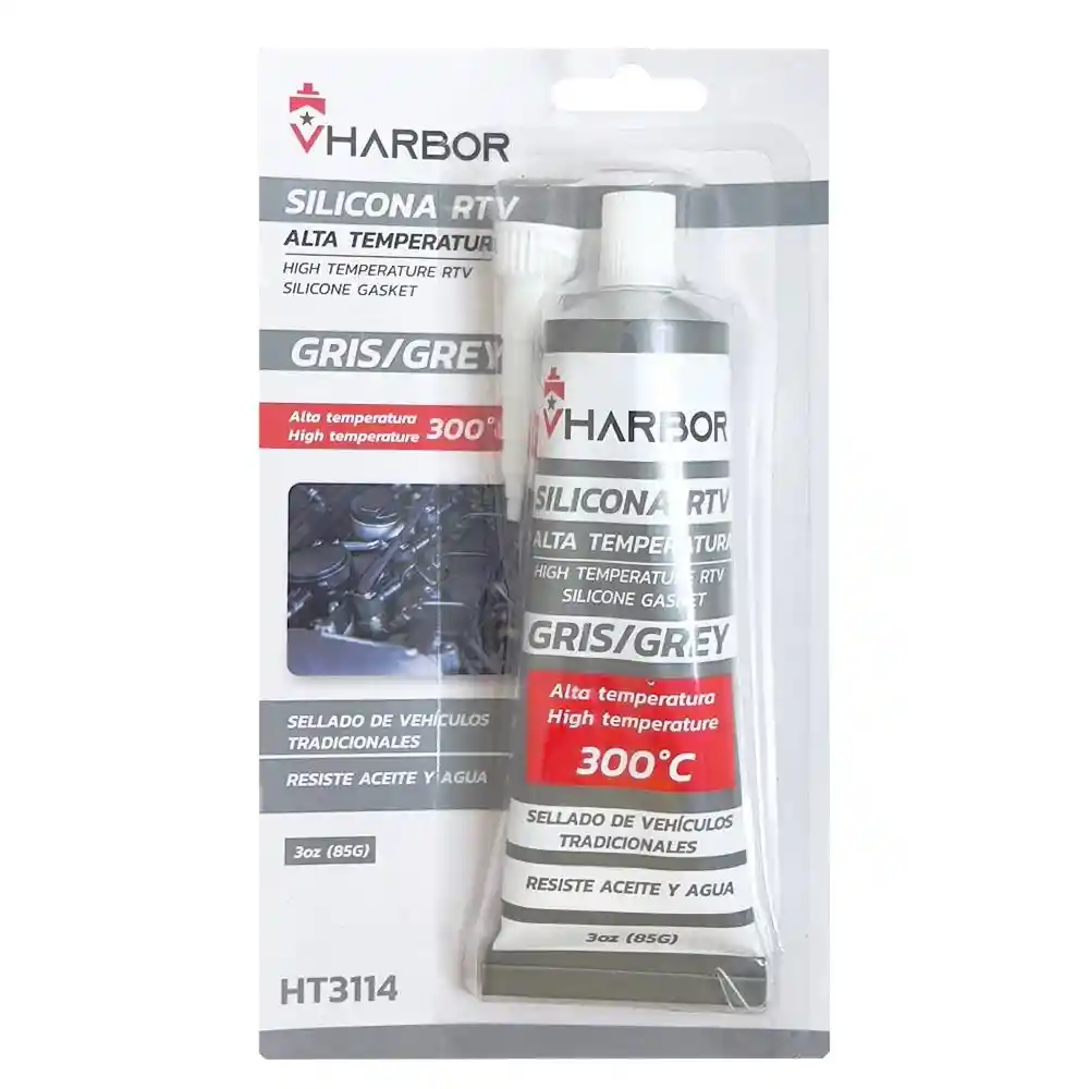 Silicona Gris Alta Temperatura 85g Vharbor ( Ht3114)