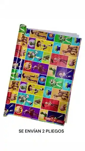 Papel De Regalo Niño Toy Story 48 X 68 Cm. X 2 Unidades Primavera