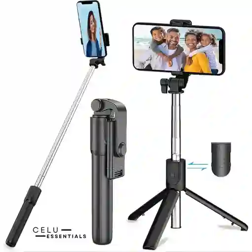 Trípode Palo Selfie Stick Con Bluetooth Control Remoto 