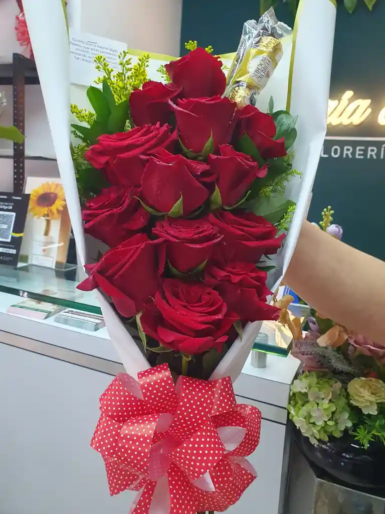 Flores Ramo De Rosas Rojas - Bouquet Abigail