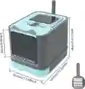 Caja De Arena Para Gatos Con Diseño Elegante Y Amplia Apertura, Azul
