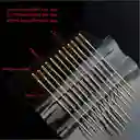 12pcs Agujas De Coser De Acero Inoxidable Con Ranura Lateral Para Enhebrar
