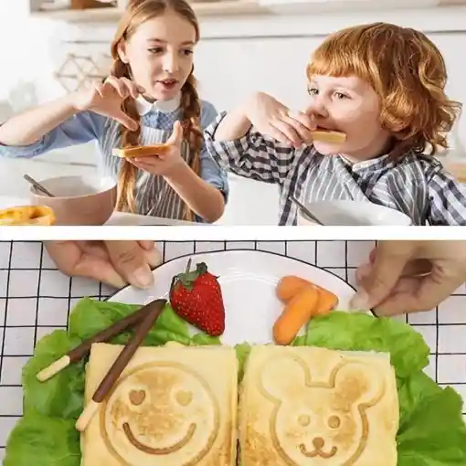 Sandwichera Tostadora Eléctrica Diseño Caritas