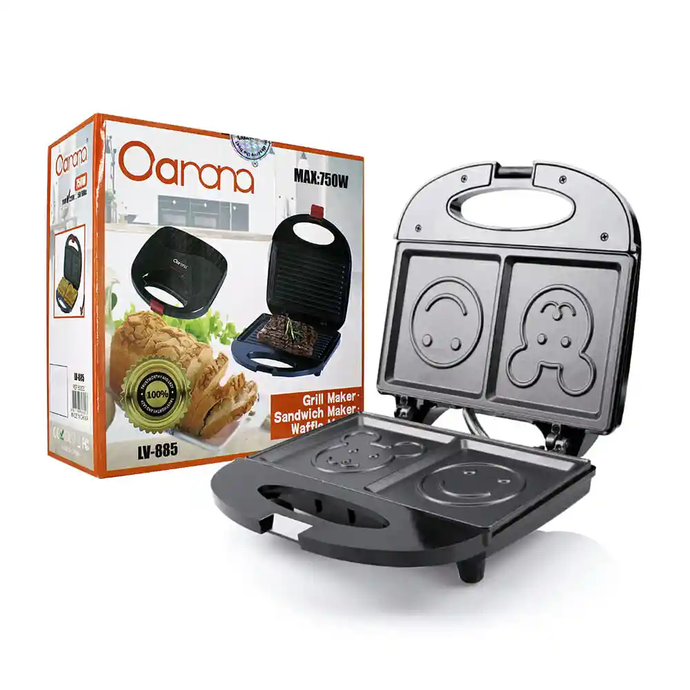 Sandwichera Tostadora Eléctrica Diseño Caritas